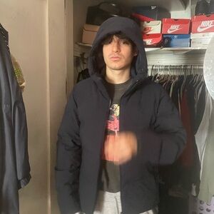 Uniqlo Black Puffer Jacket with Insulated Hood